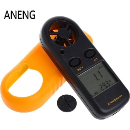 ANENG GM816 Mini Digital Anemometer Wind Speed Temperature Tester w/LCD Backlight