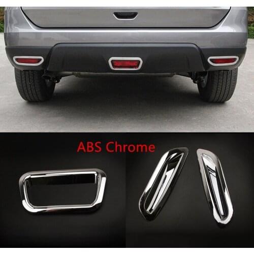 For Nissan X-Trail X Trail T32 Rogue 2014 2015 2016 ABS Rear Fog Lamp Light Protector Sticker Decoration Cover Trim sticker 3pcs