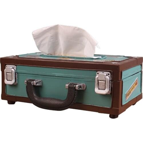 Retro Radio Shape Tissue Paper Box Napkin Storage Box Container Paper Towel Holder Tissue Box Case for Home Bar Office