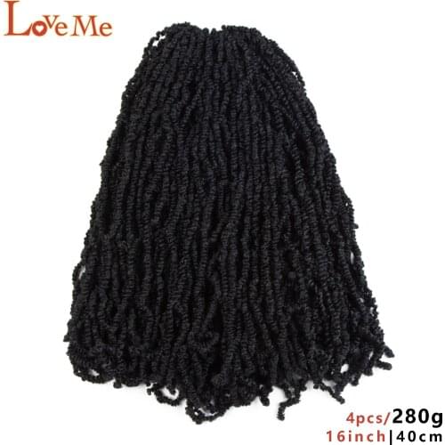 LOVE ME 16Inch Braiding Synthetic Crochet Hair Soft Faux Locs Color Natural Soft and Looks Realistic Braids Extensions For Women