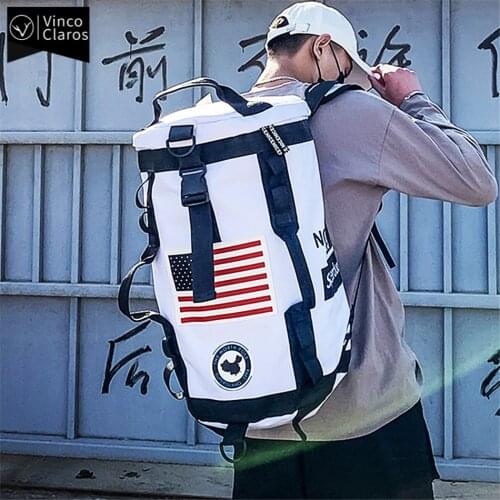 Multipurpose Large Capacity Mens Travel Backpack Trend Hip Hop Male Sports Gym Backpacks Cool Streetwear Backpack for Men