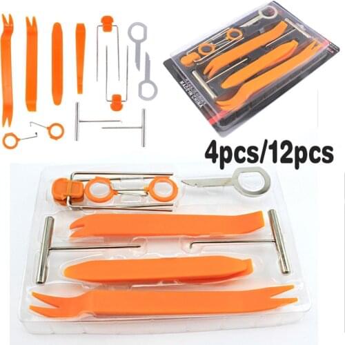 12pcs Car Repair Tool Kit Hard Plastic Auto Car Radio Panel Interior Door Clip Panel Trim Dashboard Removal Opening Tool Set