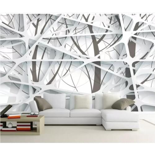 Custom Wall Mural Modern Art Painting High Quality Mural Wallpaper Modern minimalist big tree 3D TV background wall