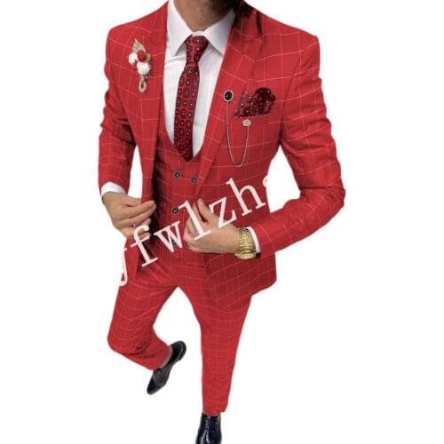 New Arrival One Button Groomsmen Peak Lapel Groom Tuxedos Men Suits Wedding/Prom Best Man Blazer ( Jacket+Pants+Vest+Tie) B358