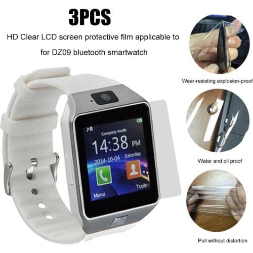 New Watches Screen protectors 3Pcs/Set HD Clear LCD Screen Protector Films for DZ09 Bluetooth Smart Watch
