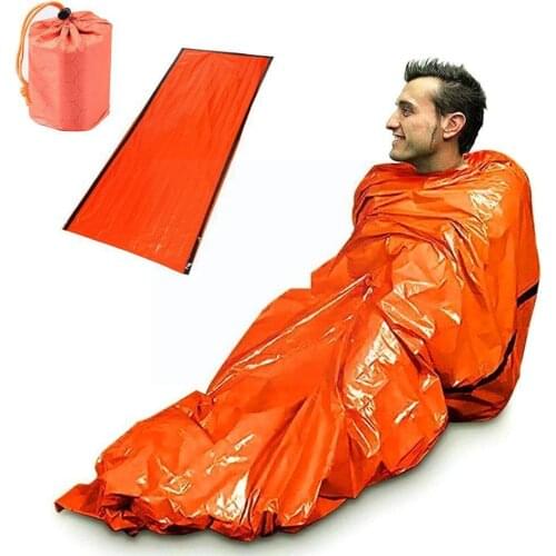 New Emergency Sleeping Bag Emergency First Aid Sleeping Bag Film Pe and Protection Aluminum Hiking For Outdoors Tent Campin I2K3