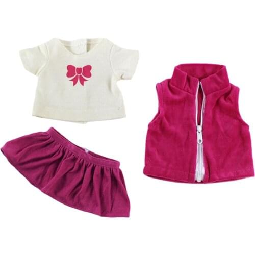 Clothes for 18 Inch American Doll My Life Dolls Dress Skirt Tops Doll Clothes Dress Up Suit Waistcoat