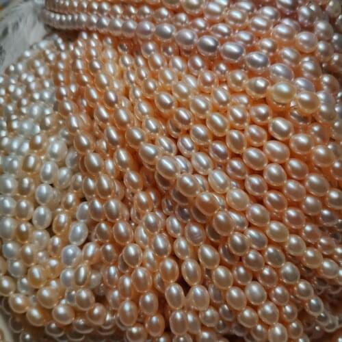 Freshwater Pearl Necklace Oval Shape 5.5-6mm Pearl For Women 14 Inches DIY Jewelry Accessories