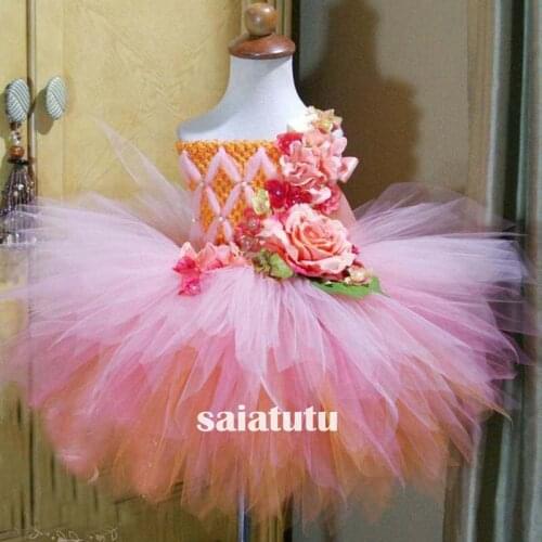 High grade T-show flower girl wedding dresses children party princess kids birthday gift piano christmas tutu dress Vestido