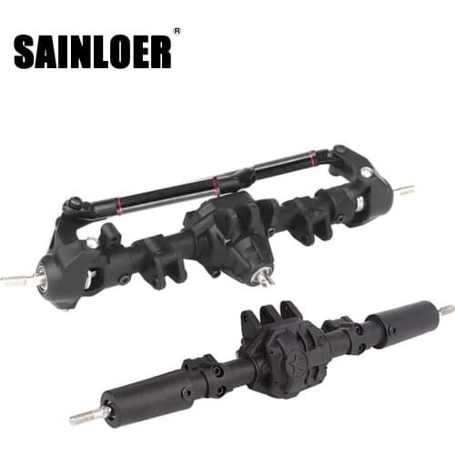 SAINLOER RC Car Front Rear Straight Complete Axle for 1:10 RC Crawler Axial SCX10 II 90046 90047 Upgrade Parts Accessories