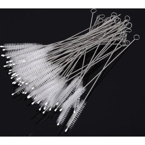 10Pcs Bottle Straw Brush Convenient Flexible Stainless Steel Kitchen Pipe Tube Cleaner Fish Tank Straw Bottle Cleaning Brush
