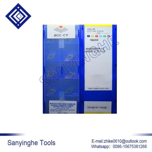 Free shipping high quality 10pcs/lots YBG202 DCGX070204-LC cnc carbide turning inserts cncc blade truning tool