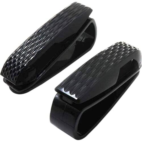 2 Pack Glasses Holders for Car Sun Visor, Sunglasses Eyeglasses Holder Clip Hanger Mount with Ticket Card Clip