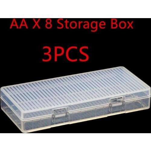 3PCS High-strength environmental protection material 1-8 pieces AA battery box Dedicated AA battery storage box
