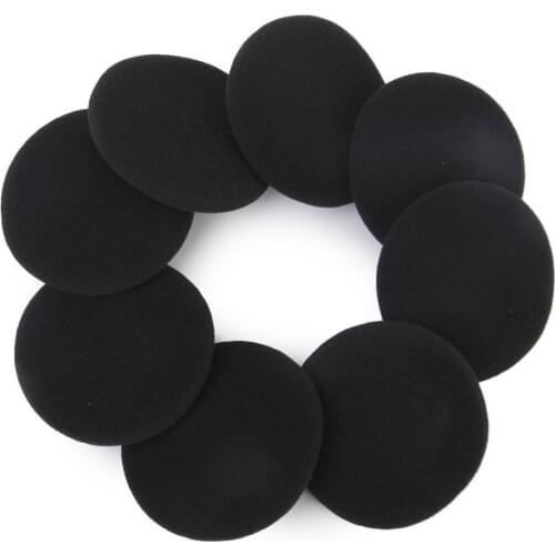 4 Pair 60mm Replacement Ear Foam Earphone Pad Covers for Headset Headphone Black