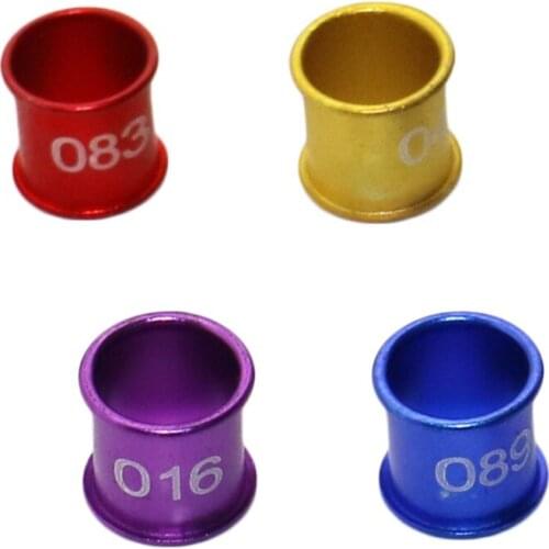 8mm Digital Aluminum Bird Foot Ring Pigeon Identification foot ring Bird Training Supplies NO.001-100 Pigeon Foot Ring 100 Pcs
