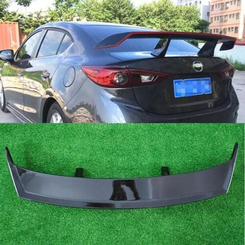 CEYUSOT FOR Universal GT Spoiler Accessories Mazda 3 Sedan CAR Trunk ABS Plastic Rear Lip Tail Wing Body Kit Mazda3 M3 2006-2021