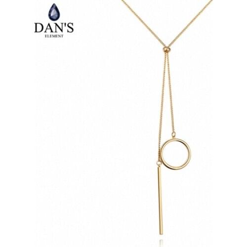 DANS Element Brand 2 Colors Real Austrian Crystals Fashion Water Drop Tassel Pendant Necklace for Women Valentine Gift 127841