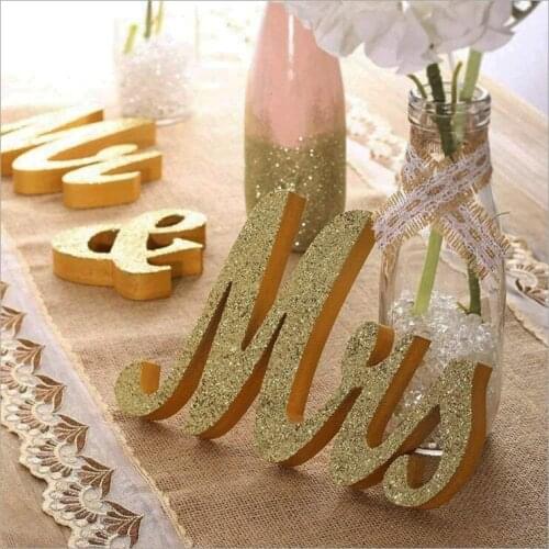 Modern Vintage Style Wooden Mr and Mrs Sign Rustic Mr & Mrs Letters Wedding Signs for Wedding Table,Photo Props,Rustic Wedding