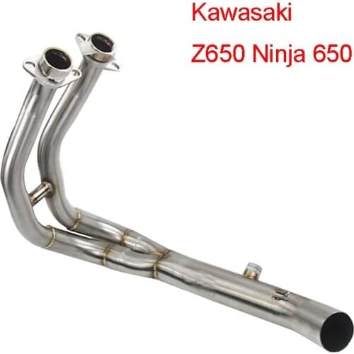 For Kawasaki Ninja 650 Z650 2017 Motorcycle Exhaust Escape Modified Muffler Front Middle Connection Link Pipe