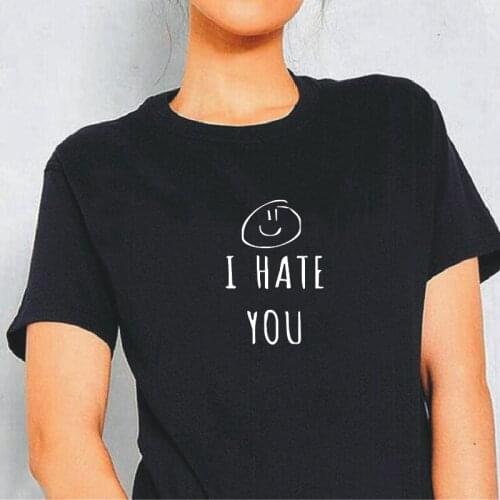 Summer Short Sleeve Women T-shirt Cotton Tops Fashion Harajuku Plus Size Funny Tee Shirt Femme Black White Print Tshirts Female