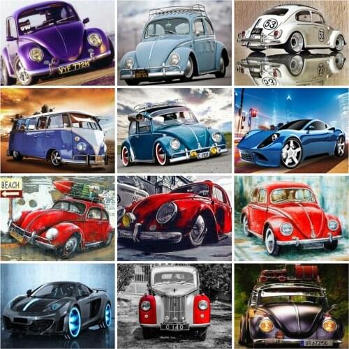 Huacan Full Square/round Diamond Painting Drill Car Home Decor Embroidery Automobile Mosaic Diamond Art