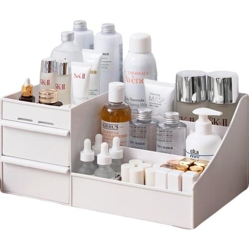 Large Capacity Storage Box Cosmetic Storage Box Makeup Drawer Organizer Jewelry Nail Polish Makeup Container Desktop Sundries