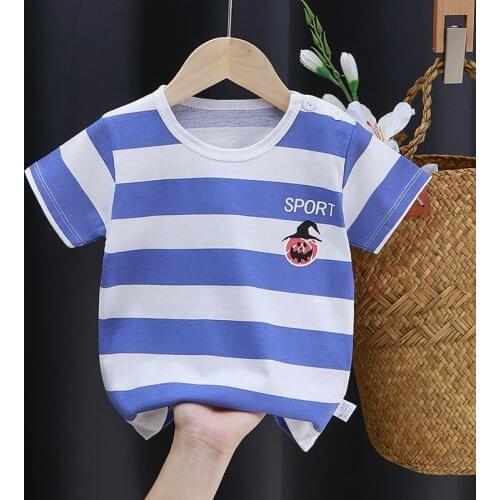 Summer Babys Short Sleeve T-shirt Pure Cotton Clothes Toddler Girls' Summer Babys Summer Childrens 2021 Boys' Top Clothing