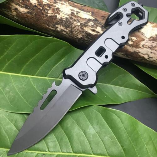 Titanium Ion Multi-function Folding Knife Outdoor Camping Hunting Rescue Window Breaker High Hardness Tactical Folding Knife