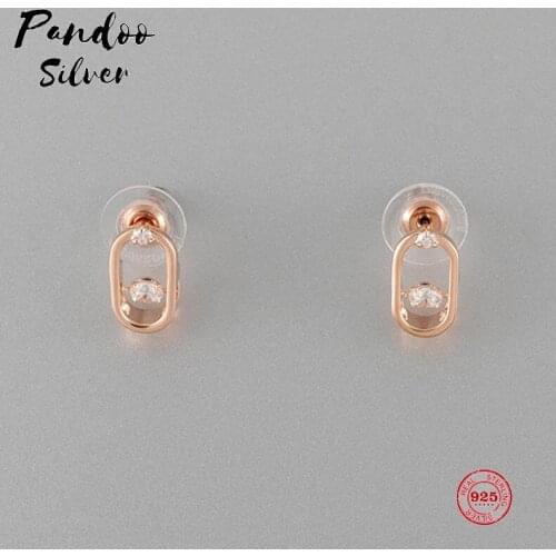 Pandoo Fashion Charm Sterling Silver Original 1:1 Engraving, Radiant And Elegant, Chic Earrings, Womens Luxury Jewelry Gifts