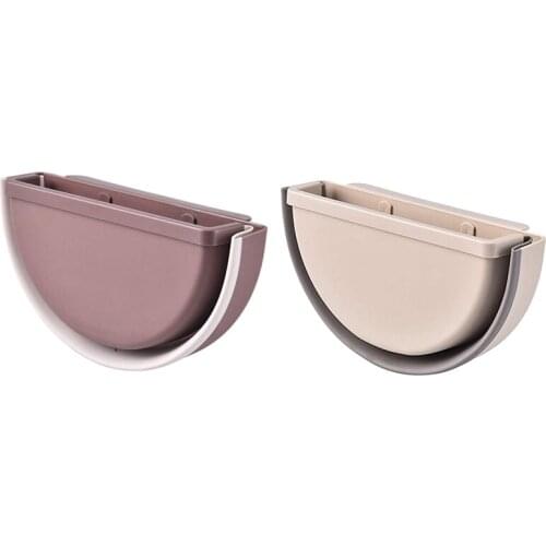 Wall-Mounted Foldable Trash Can Household Sorting Debris Bin Folding Basket Hanging Basket Car Cabinet 28X14.5X15Cm