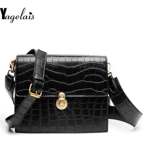 2019 New Messenger Bag Fashion Handbag Solid Cover Crossbody Bag For Women Shoulder Bag Small Square Pack Phone Key Purse