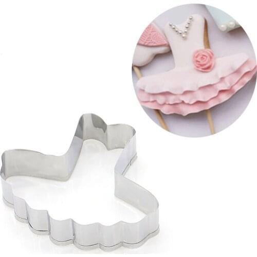 Skirt Cookie Cutter Stainless Steel Biscuit Knife Baking Fruit Kitchen Tools Mold Embossing Printing