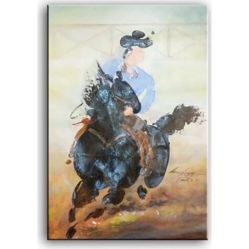 Painter original paintings decoration painting Custom-made oil painting Original oil painting horse racing 16111301