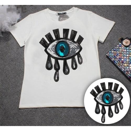 EYES Sequins Patches Repairing Patch Clothes T-Shirt DIY Clothing Decoration Posts Bead Piece Embroidered