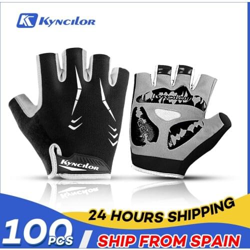 Kyncilor Summer Cycling Glove Half Finger Men Women Cool Breathable Anti Slip Gel Pad Shockproof Riding MTB Bike Road Bicycle
