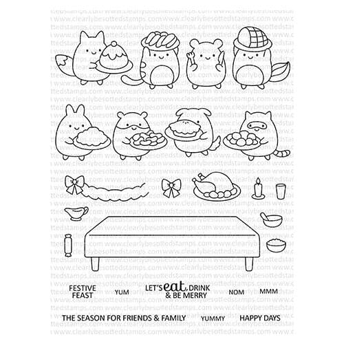 Festive Feast Transparent Clear Silicone Stamp/Seal for DIY scrapbooking/photo album Decorative clear stamp A0424