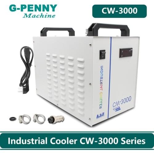 Industrial S&A CW3000 Water Chiller For CO2 Laser Engraving Cutting Machine Cooling , CNC router cooling water cooled spindle
