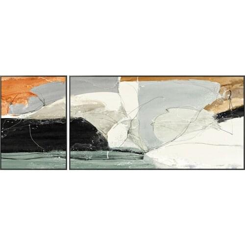 Hand Painted Abstract Simple Modern Living Room Decorative Painting Nordic Art Combination Wall Painting Sofa Wall Painting