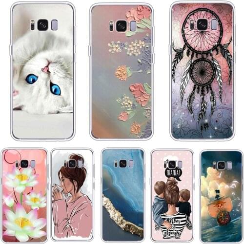 Silicon phone Case For Samsung Galaxy S8 Cases Cover For Samsung S8 plus Phone shell cartoon full protective Coque