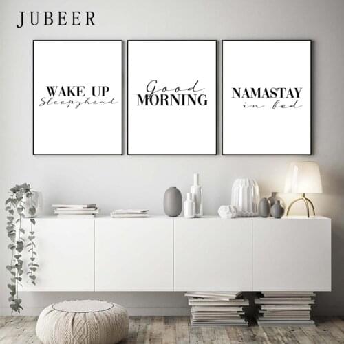 Nordic Poster Morning Print Bedroom Canvas Painting Wall Art Home Decorative Picture Quote Print for Living Room Wall Decor