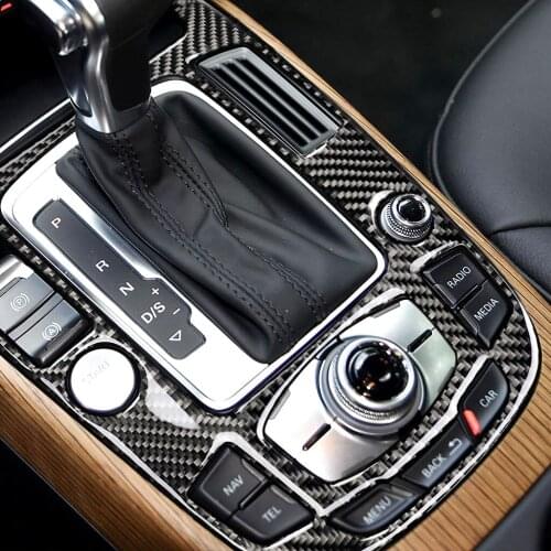Car Styling Carbon Fiber Center Console Gear Shift Panel Cover Trim For Audi A4L A5 2009 2010 2011-2014 2015 2016/ Q5 2010-2018