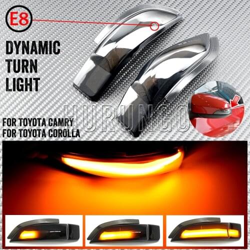 For Toyota Camry Corolla Prius C Venza Avalon Vios Yaris Scion iM LED Dynamic Turn Signal Side Mirror Indicator Light