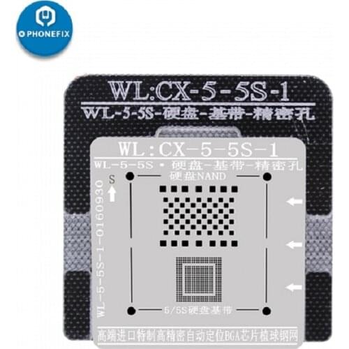 Original WL Soldering BGA Reballing Stencils for iPhone 12 12 PRO MAX 5S 6 6S 7 8 X XS MAX NAND Baseband Soldering Repair Tools