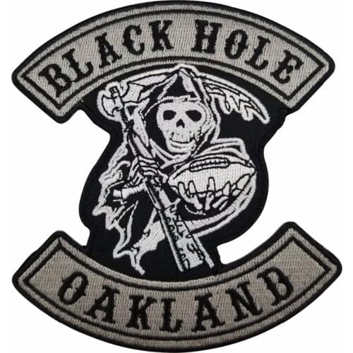 Son of Land Skull Embroidery Patch Applique Iron on Badge for Clothing DIY Custom Motorcycle Biker Jacket Vest Accessories