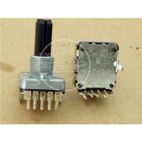 1pcs volume encoder for NOBLE EC16-type / vertical / 5 feet / 16 points step / handle length 20MMF