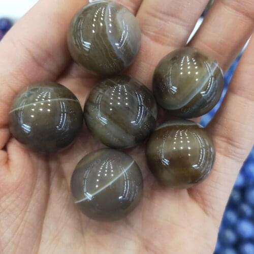 2cm Natural Gemstone Brown Agate Carnelian Sphere Crystal Ball Reiki Healing Globe Home Decor