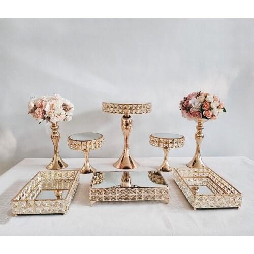 3pcs -11pcs /suit square crystal cupcake rack cupcakes birthday cake standing plate rack