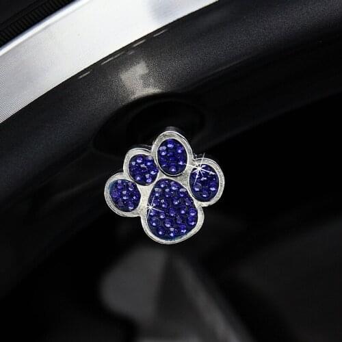 4pcs Bear Paw Cap Wheel Tyre Valve Universal Rhinestone Dust-proof Wheel Valve Cover Motorcycle Bicycle Diamond Tire cap Decor