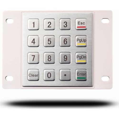 IP65 Waterproof Stainless Steel Numeric 4x4 metal keypad For Industrial Kiosk Keypad